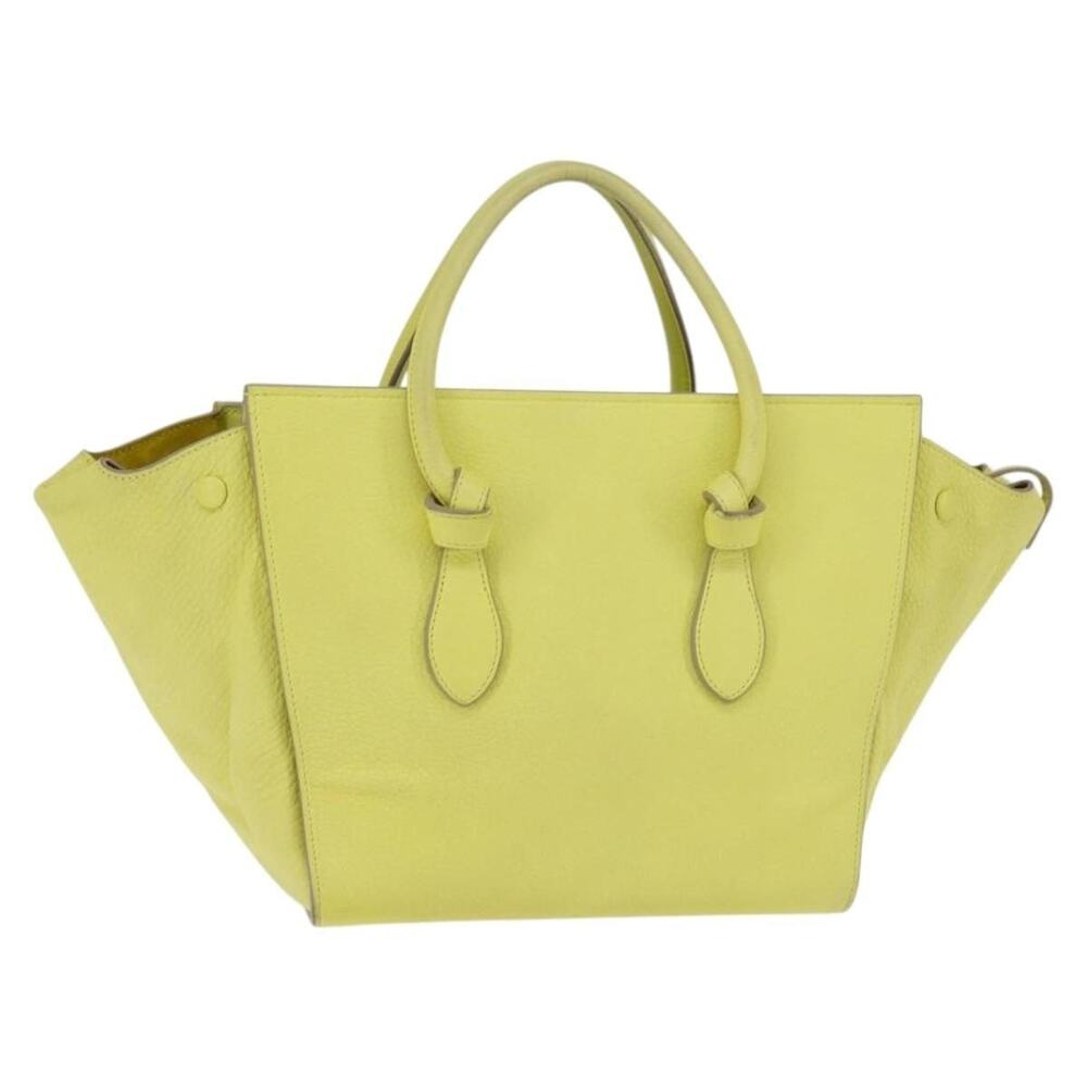 Celine Leather Thai Mini Handbag Yellow Gold